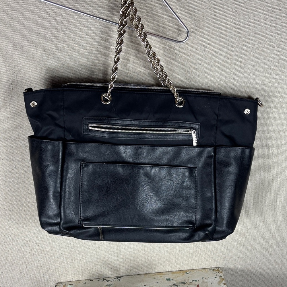Beis > Black Chain Strap Diaper Bag - Picture 5 of 8